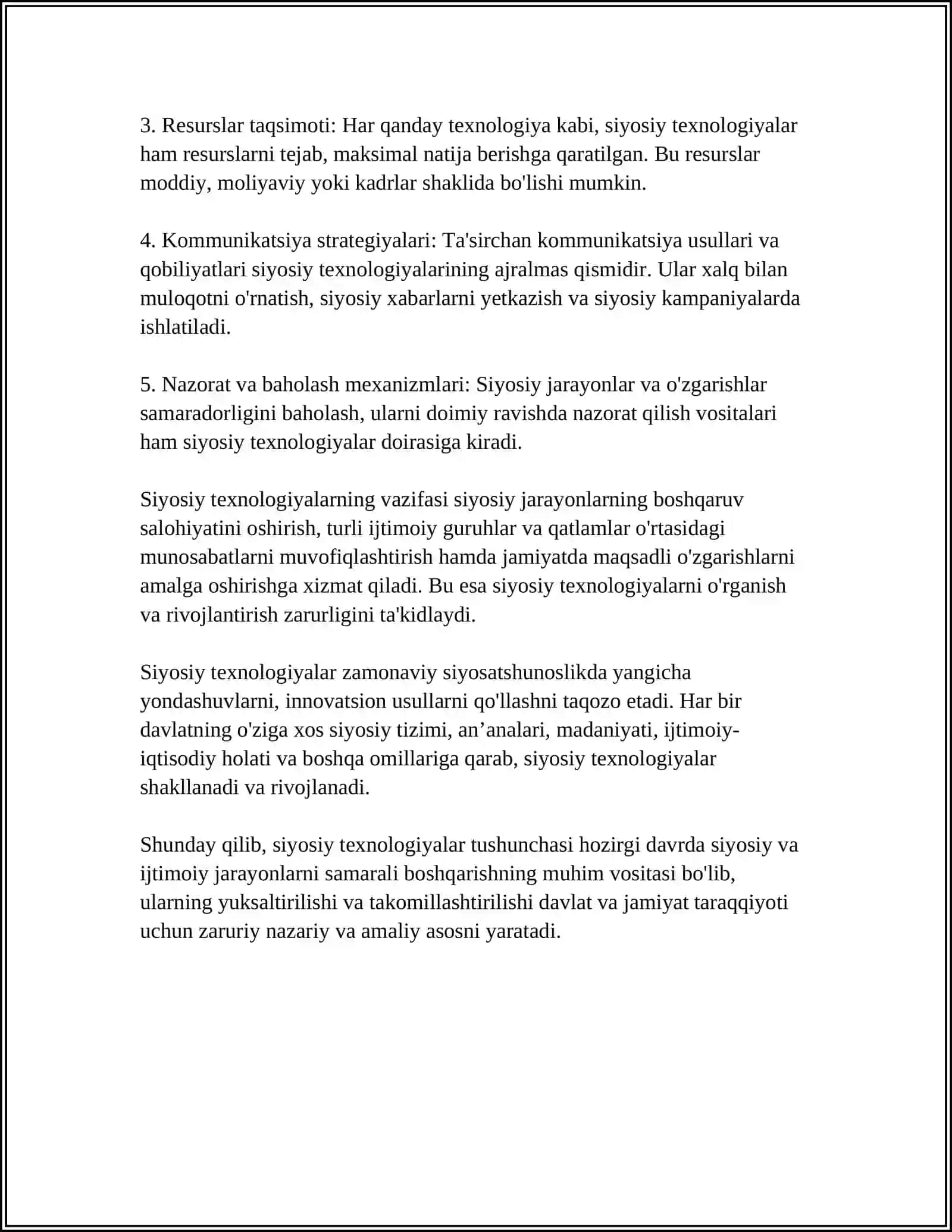 SIYOSIY TEXNOLOGIYALAR TUSHUNCHASINING NAZARIY ASOSLARI VA IJTIMOIY MOHIYATI 4
