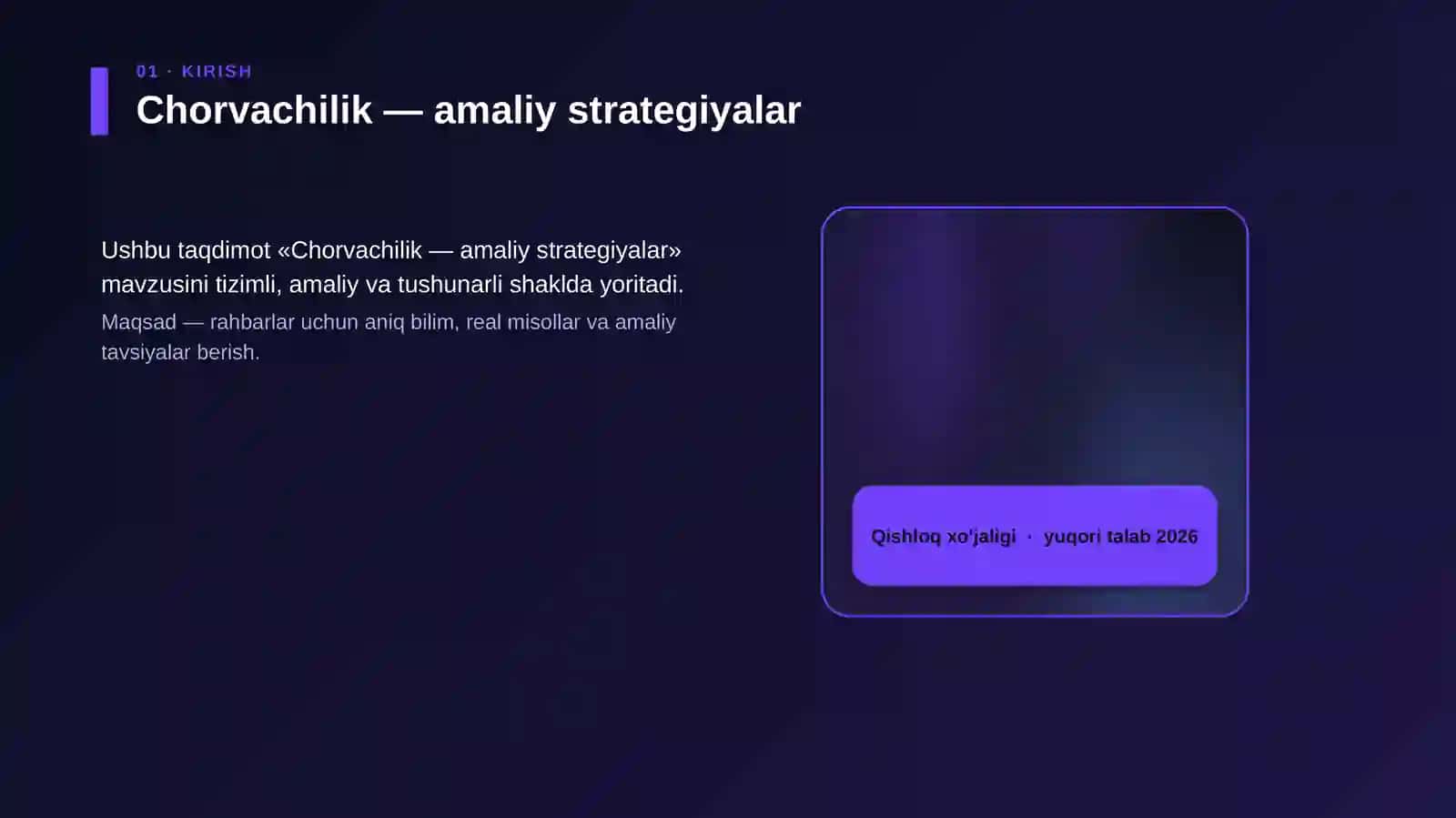 Chorvachilik — amaliy strategiyalar 4