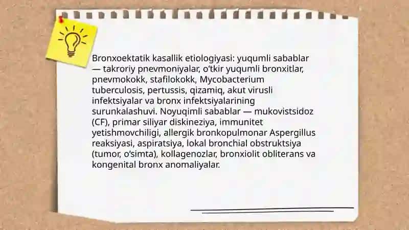 Bronxoektatik kasallik — ta'rifi va tasnifi 4