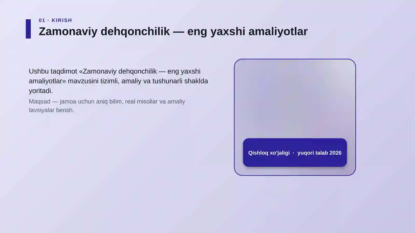 Zamonaviy dehqonchilik — eng yaxshi amaliyotlar 4