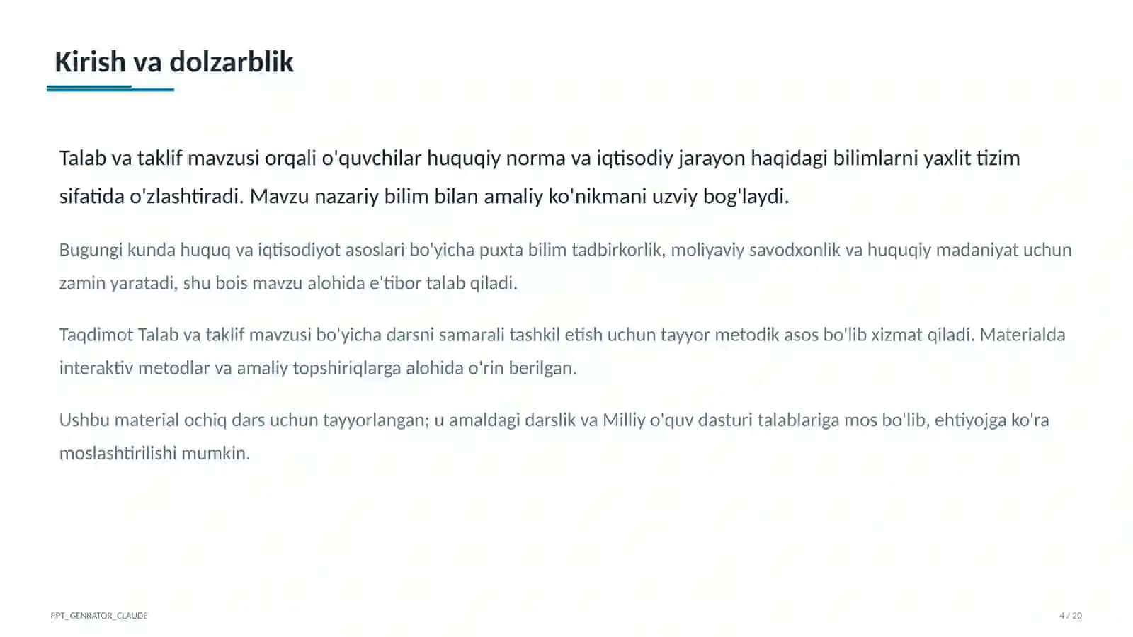 Talab va taklif (9-sinf) 4