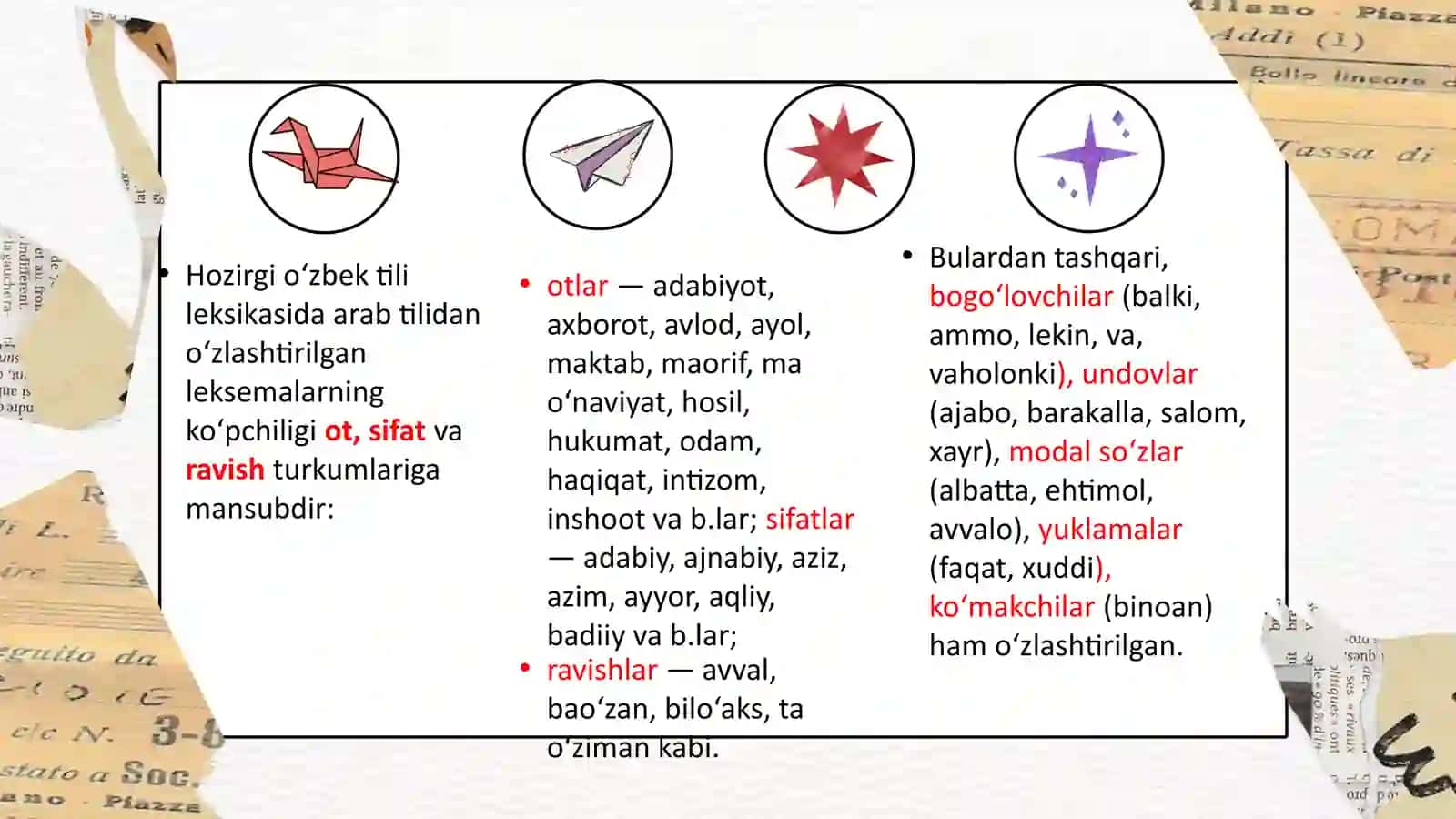O'zlashma so'zlar 4