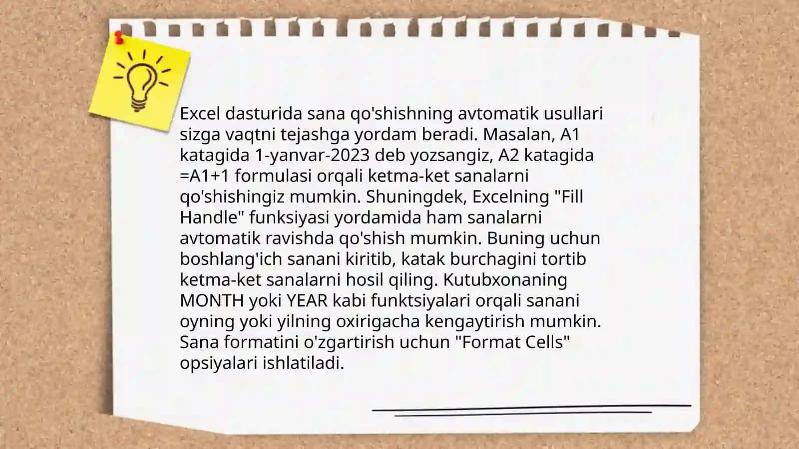 Excel dasturida avtotoʼldirishlar va avtohisoblashlar 4