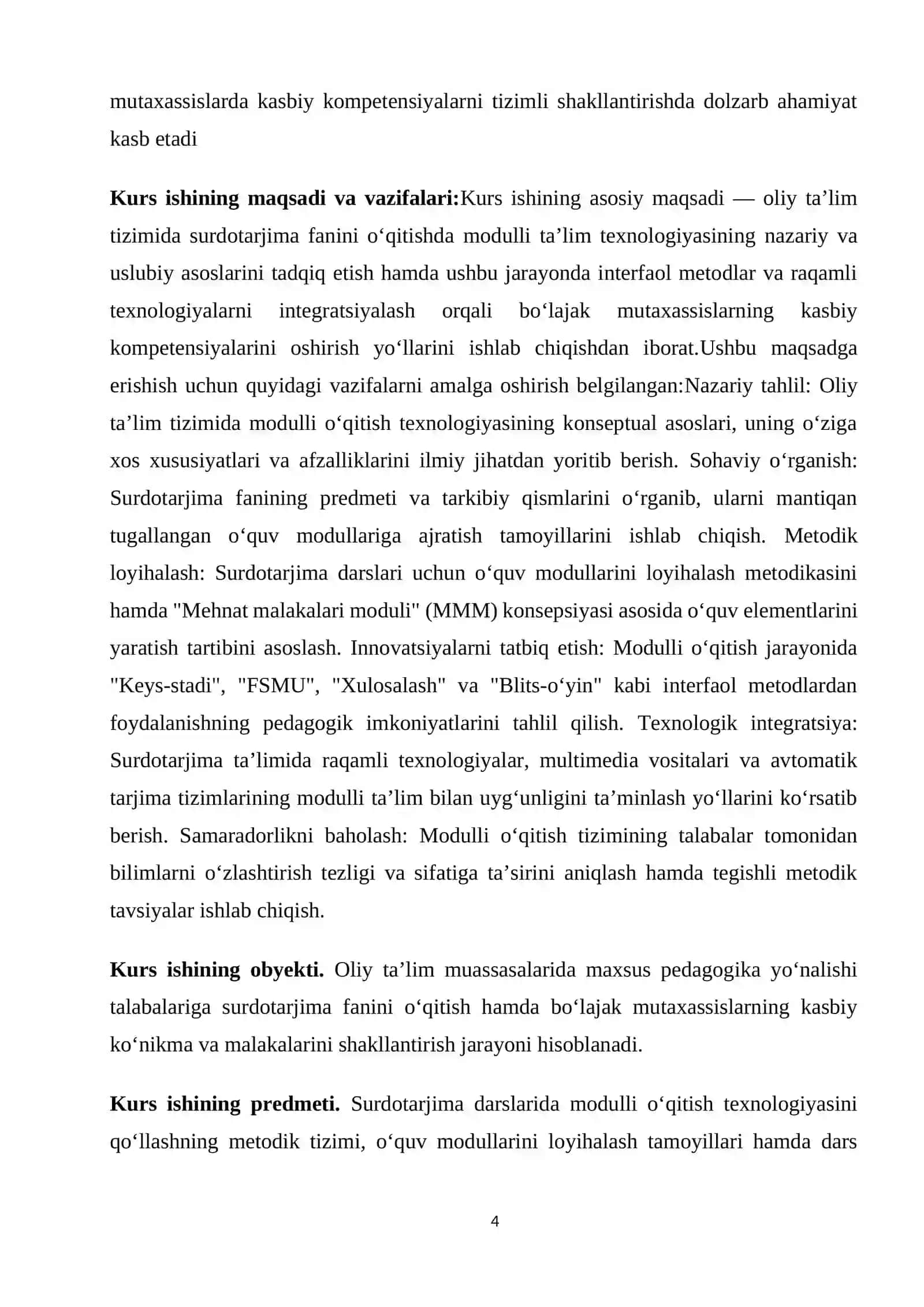 SURDOTARJIMA TA’LIMIDA MODULLI O‘QITISH 4