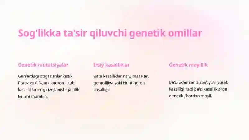 Valeologiyamuammolari-irsiyatvasal Valeologiya muammolari-irsiyat va salomatlik, yaqin qarindoshlar orasida nikohomatlik,yaqinqarindoshlarorasidanikoh 4