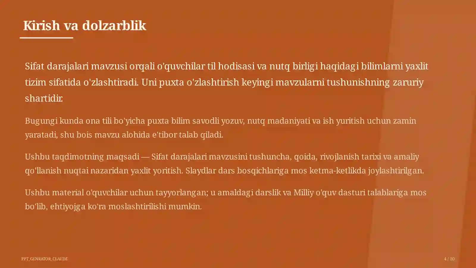 Sifat darajalari (6-sinf) 4