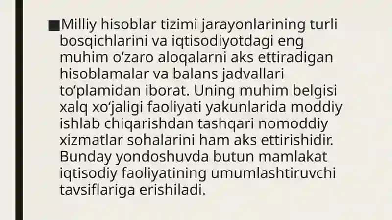 Oʻzbekistonda milliy hisoblar tizimi  holati va istiqbollari 4