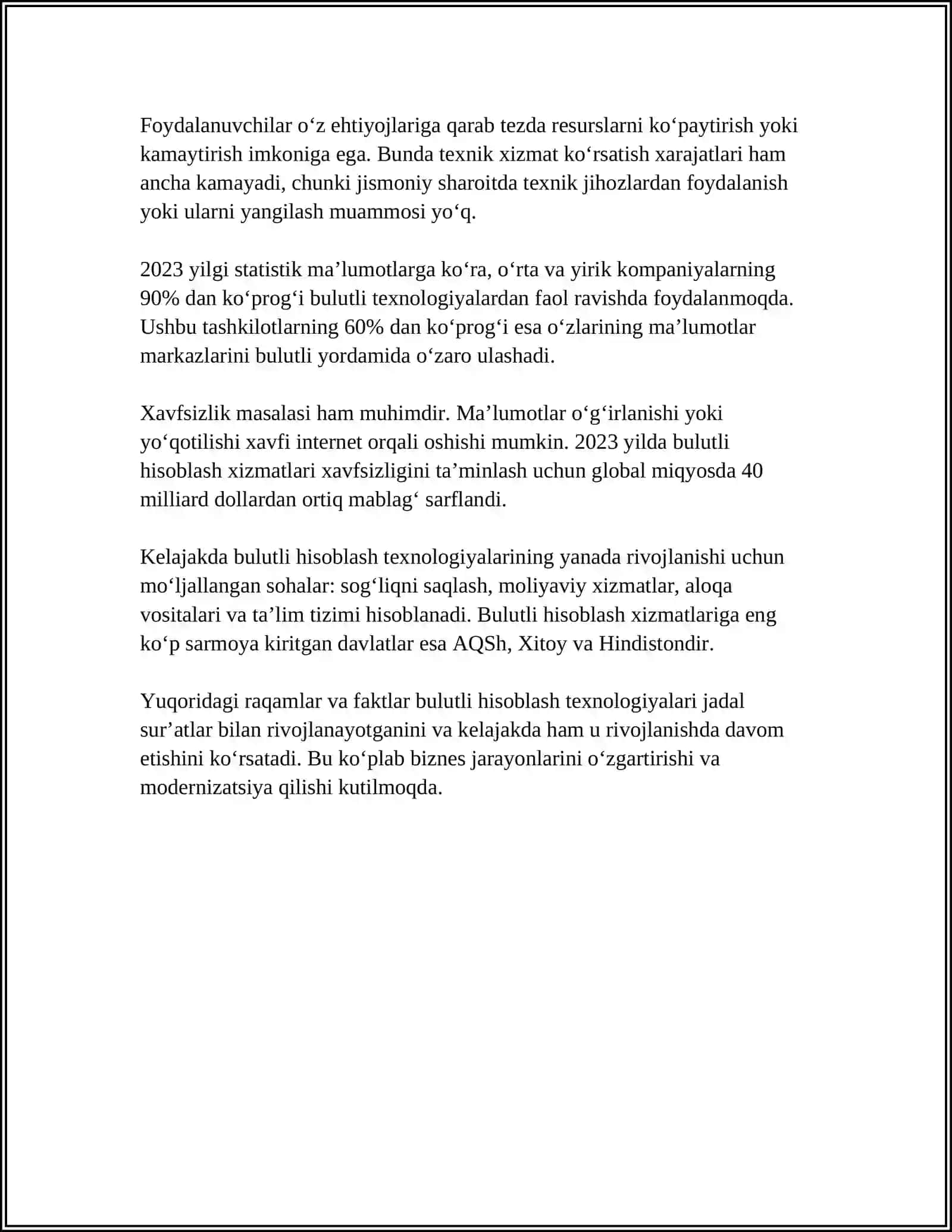 Bulutli hisoblash texnologiyalari 4