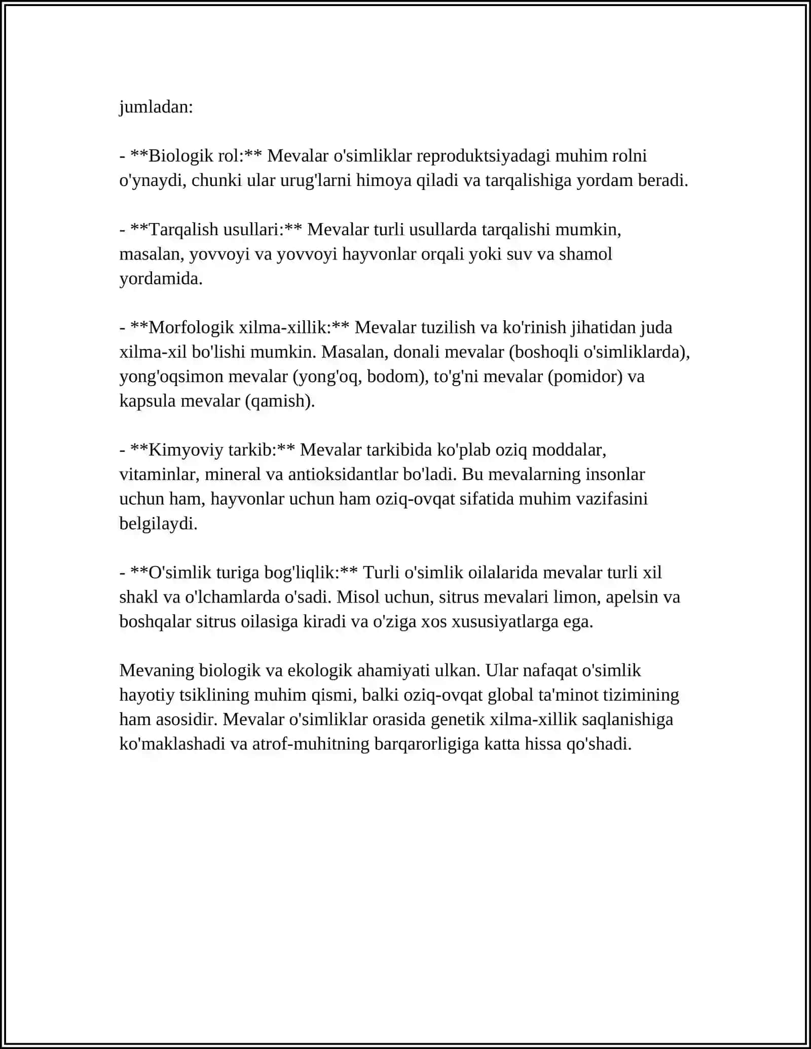 MEVA XILLARI VA URUG' TUZILISHI 4