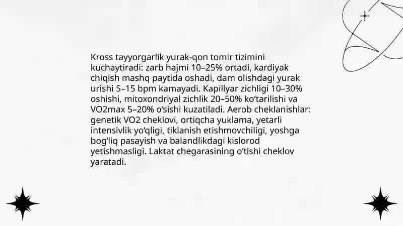 Kross tayyorgarligining xususiyotlari va uning organizmga tasiri 4