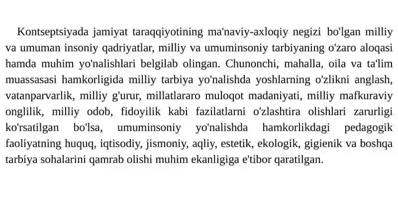 Oila, mahalla va ta'lim muassasasi hamkorligi va unda shaxs tarbiyasiga katta ta'sir ko'rsatuvi 4