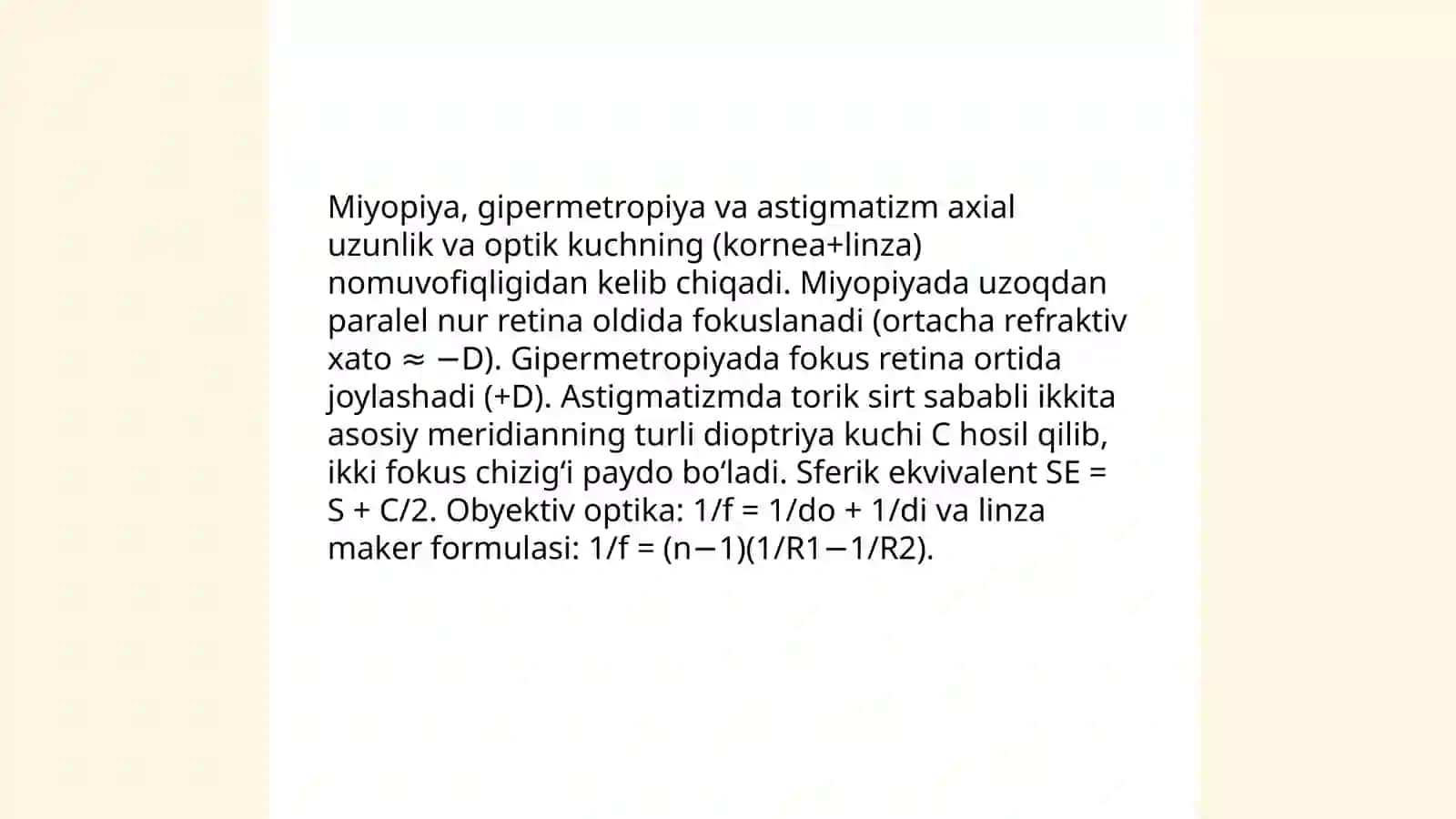 Koʻzning optik apparativa lazer texnologiyalari 4