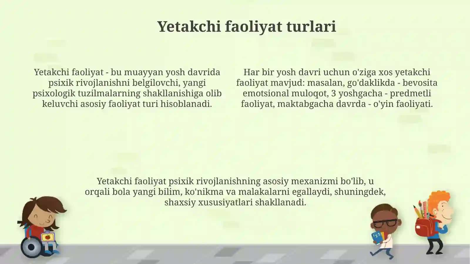 Psixik rivojlanishning asosiy qonuniyatlari 4