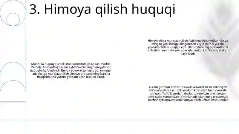 O'Zbekiston Respublikasi Konsitutsiyasi 24-Bob Advokatura 141-142-Moddalar 4