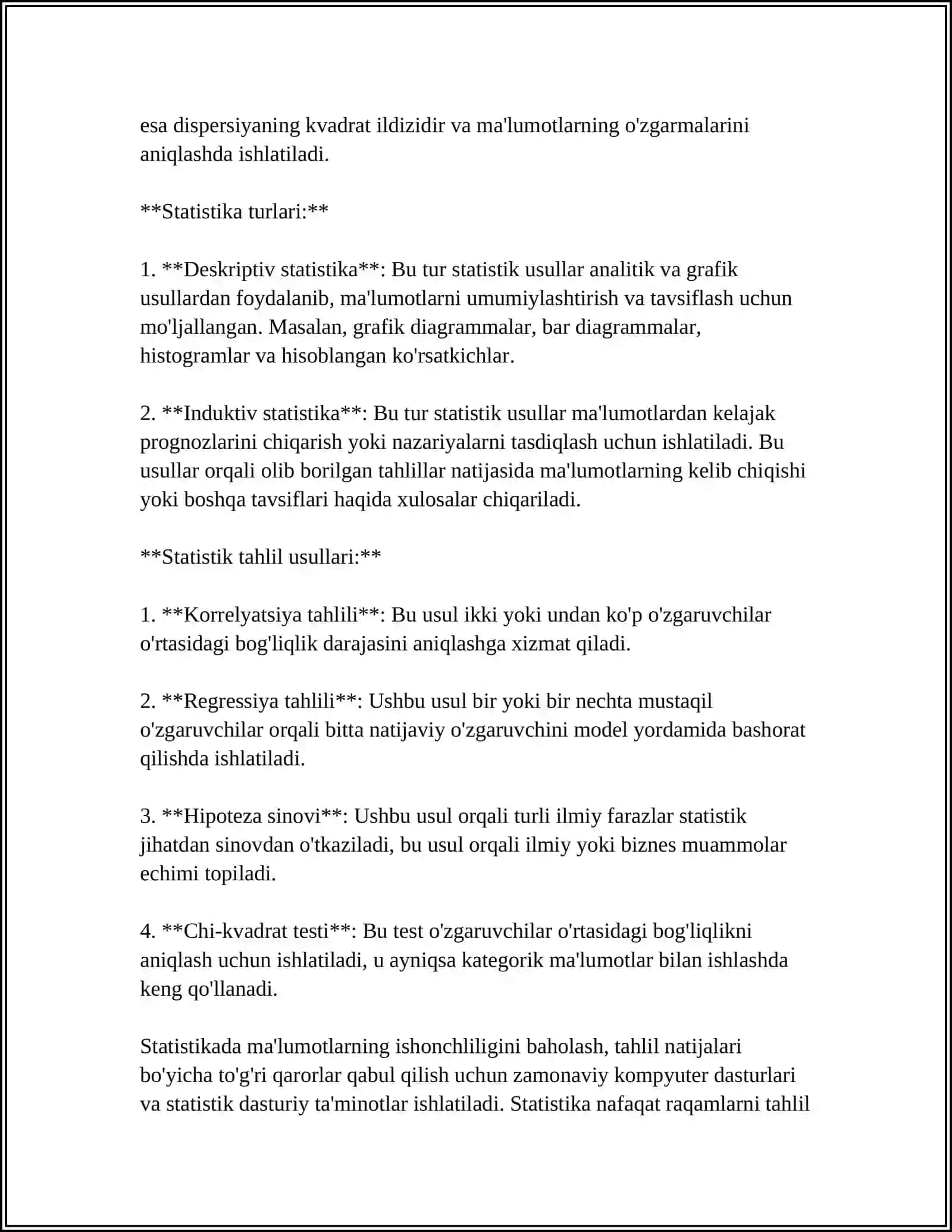 STATISTIK JAMLASH VA GURUHLASH 4