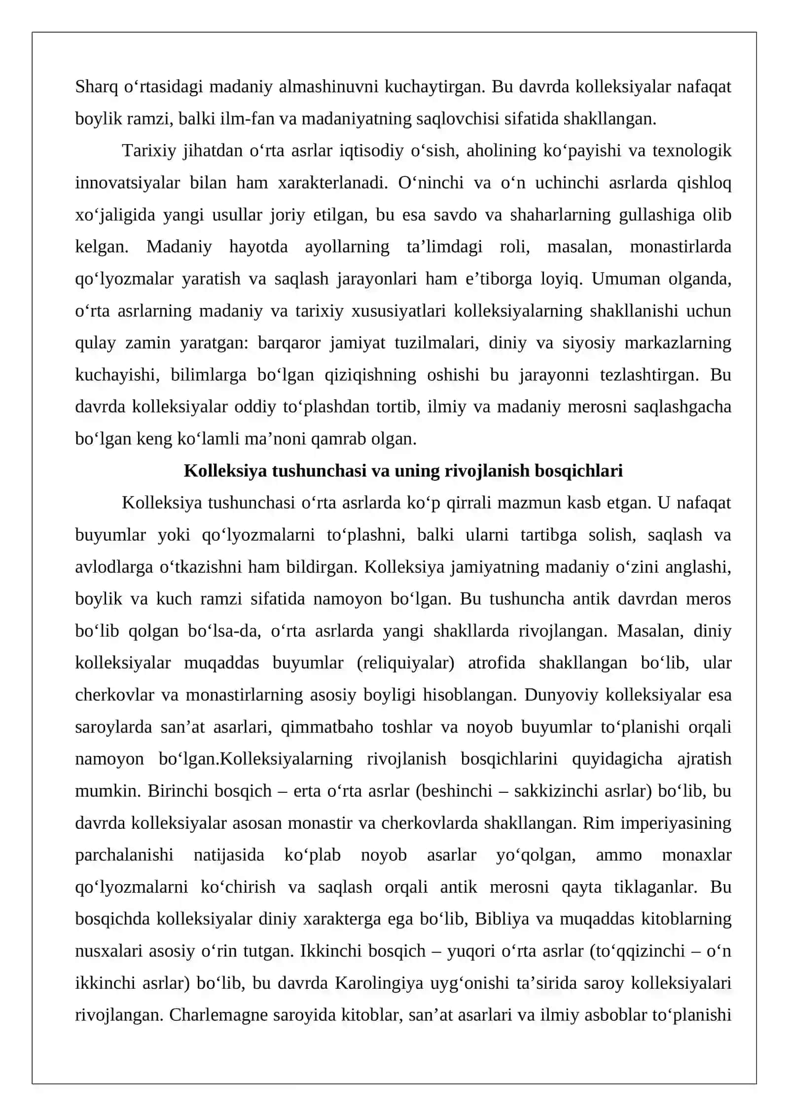 O‘rta asrlar davrida kolleksiyalar 4