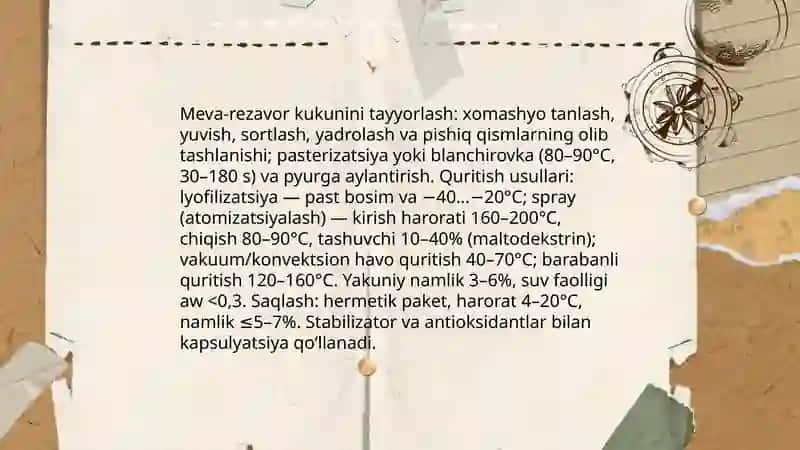 Meva-rezavor kukunlarining turlari va xom ashyo tanlovi 4