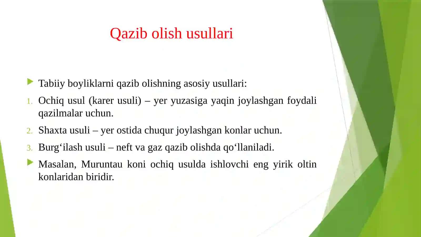 TABIIY BOYLIKLARNI QAZIB OLISH VA ULARDAN FOYDALANISH IMKONIYATLARI 4