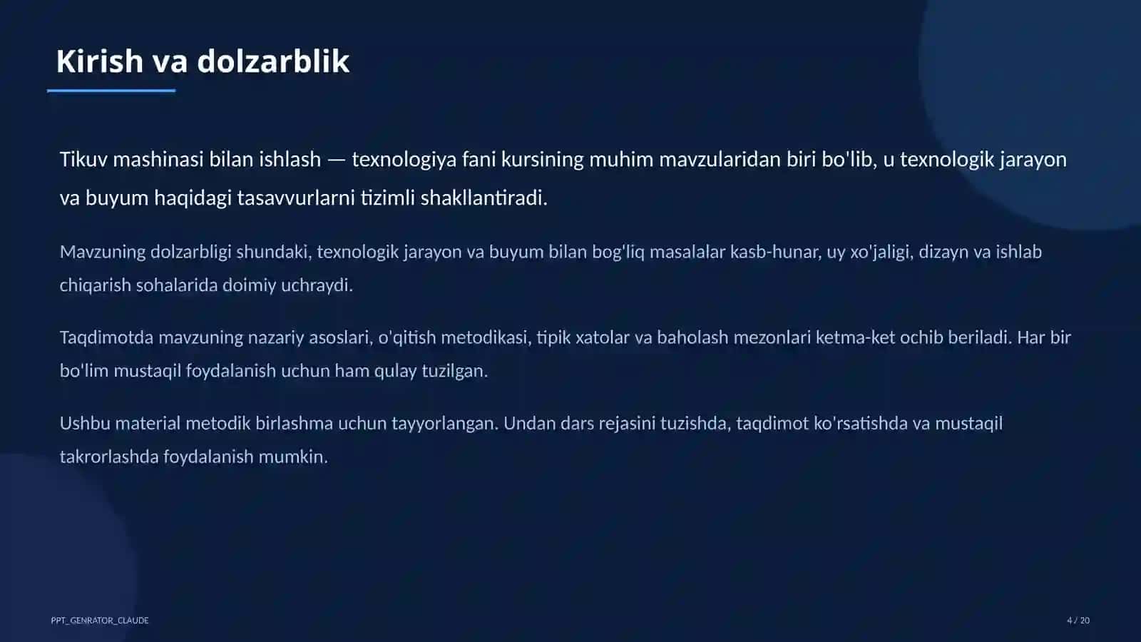 Tikuv mashinasi bilan ishlash (6-sinf) 4