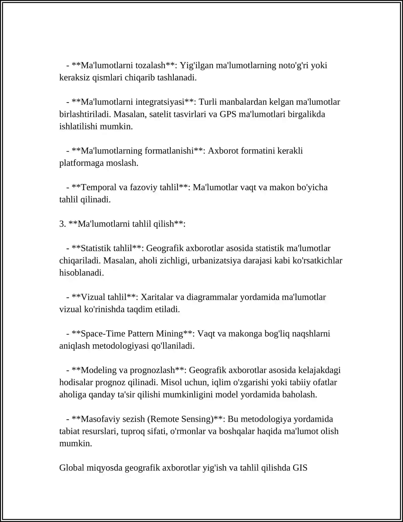 GEOGRAFIYALIK VA GEOLOGIYALIK MALUMOTLAR BAZASIN YARATISH 4