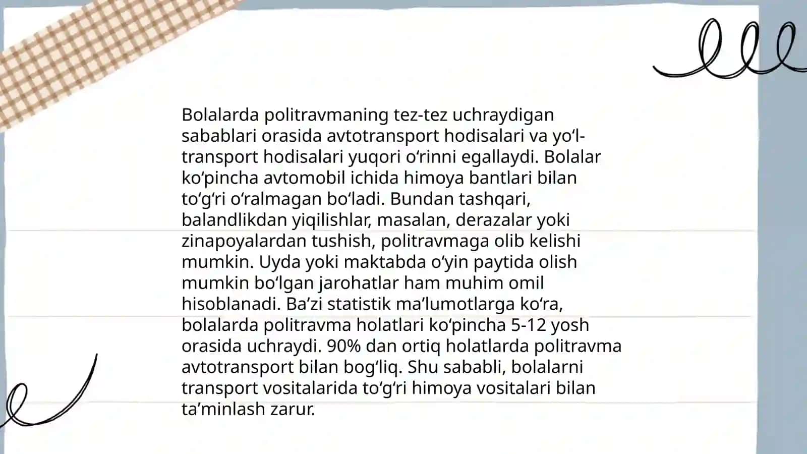 Bolalarda politravma va qon ketishlarda tez va shoshilinch yordam koʻrsatish 4