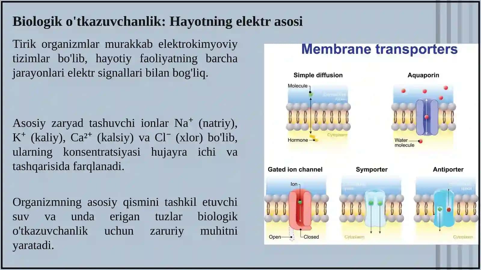 O’tkazuvchanlik.Biologikmoddalarningelektro'tkazuvchanligivauningahamiyatinianiqlash 4
