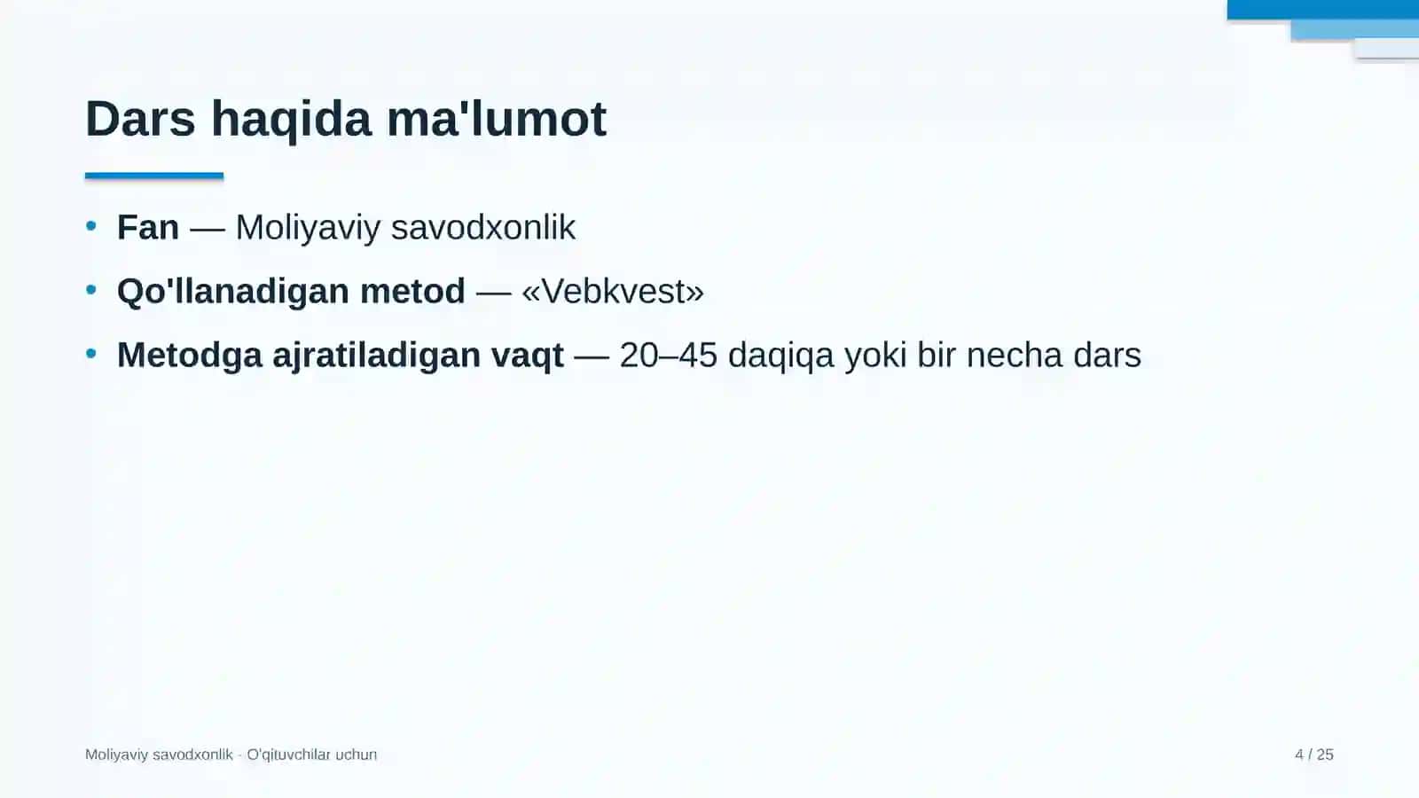 moliyaviy savodxonlik darslarida vebkvest metodidan foydalanish 3004 4