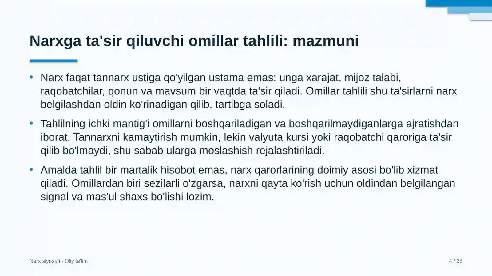 Dehqon bozorlarida narxga ta'sir qiluvchi omillarni tahlil qilish 4