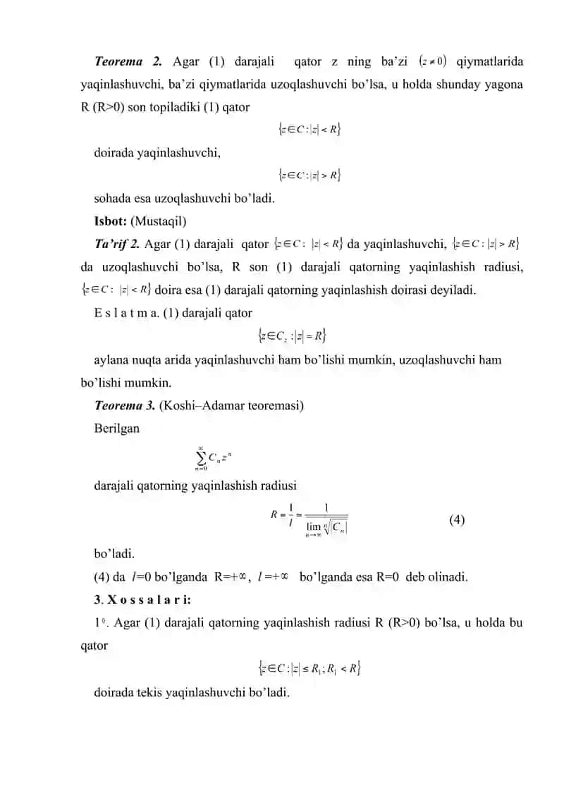 Darajali qatorlar 4
