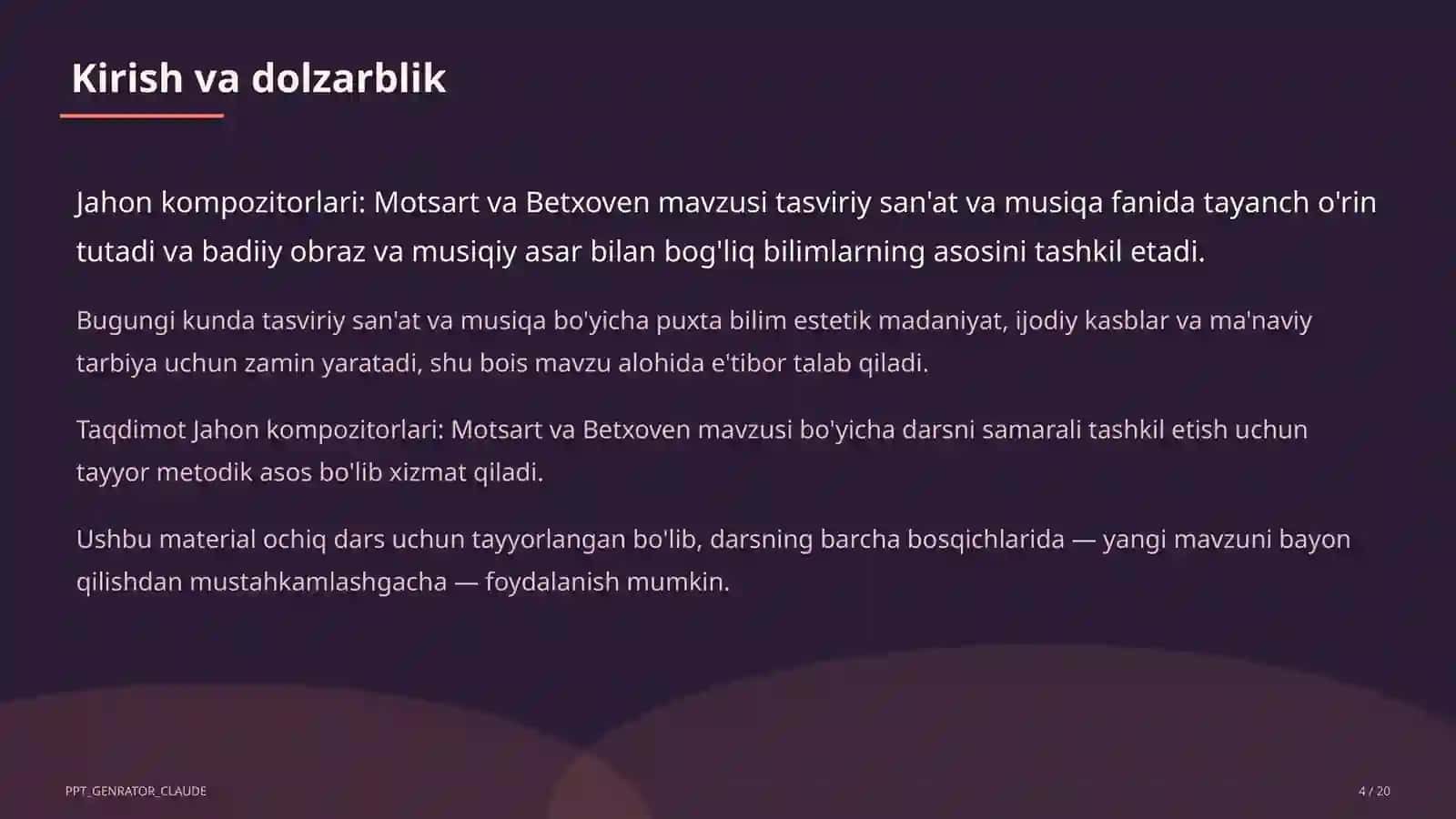 Jahon kompozitorlari: Motsart va Betxoven (6-sinf) 4
