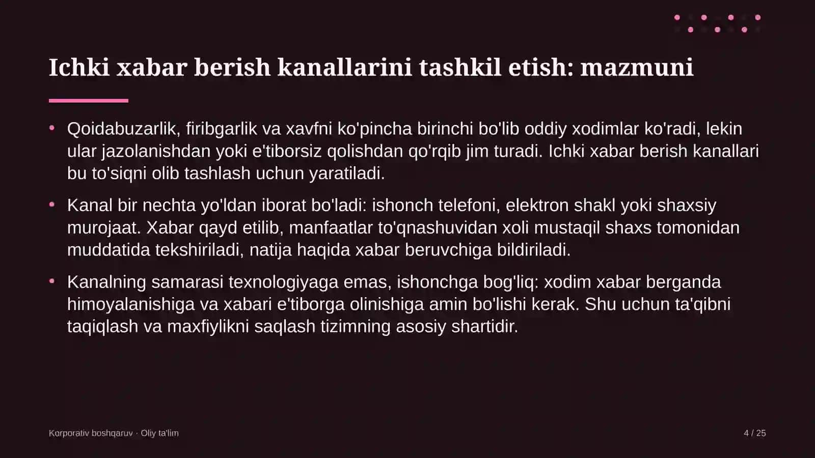 elektron tijoratda ichki xabar berish kanallarini tashkil etish 5549 4