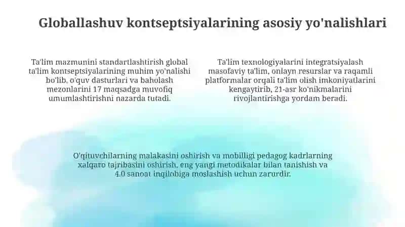 Jahon tarbiya konsepsiyalarning yonalishlari 4