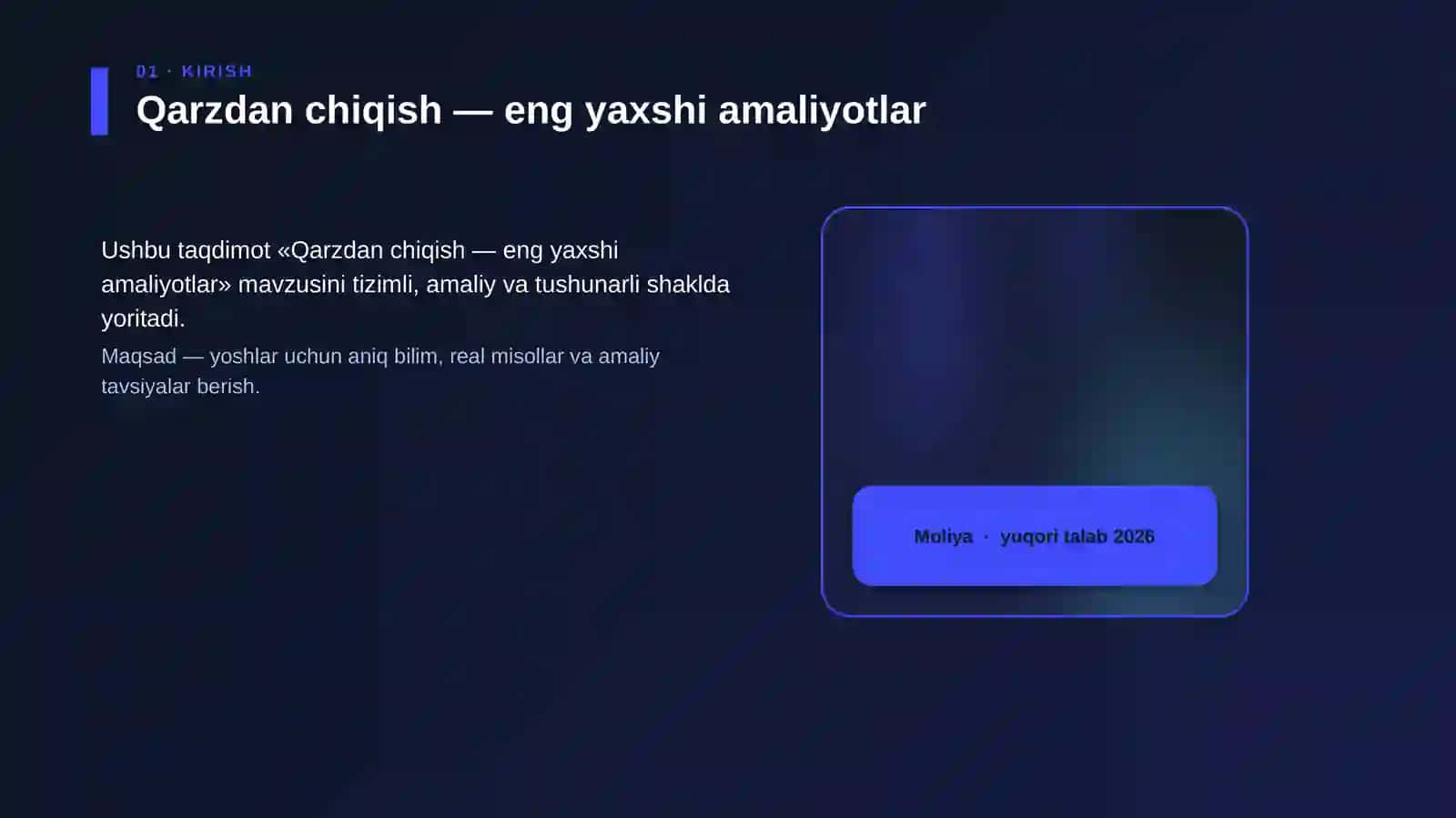 Qarzdan chiqish — eng yaxshi amaliyotlar 4