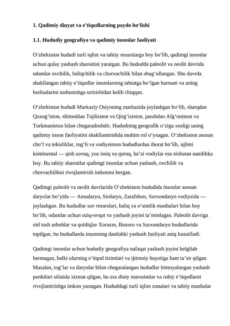 Oʻzbekiston hududida Qadimiy Dinyatlar, Eʼtiqodlar va Ularning Izlari 4