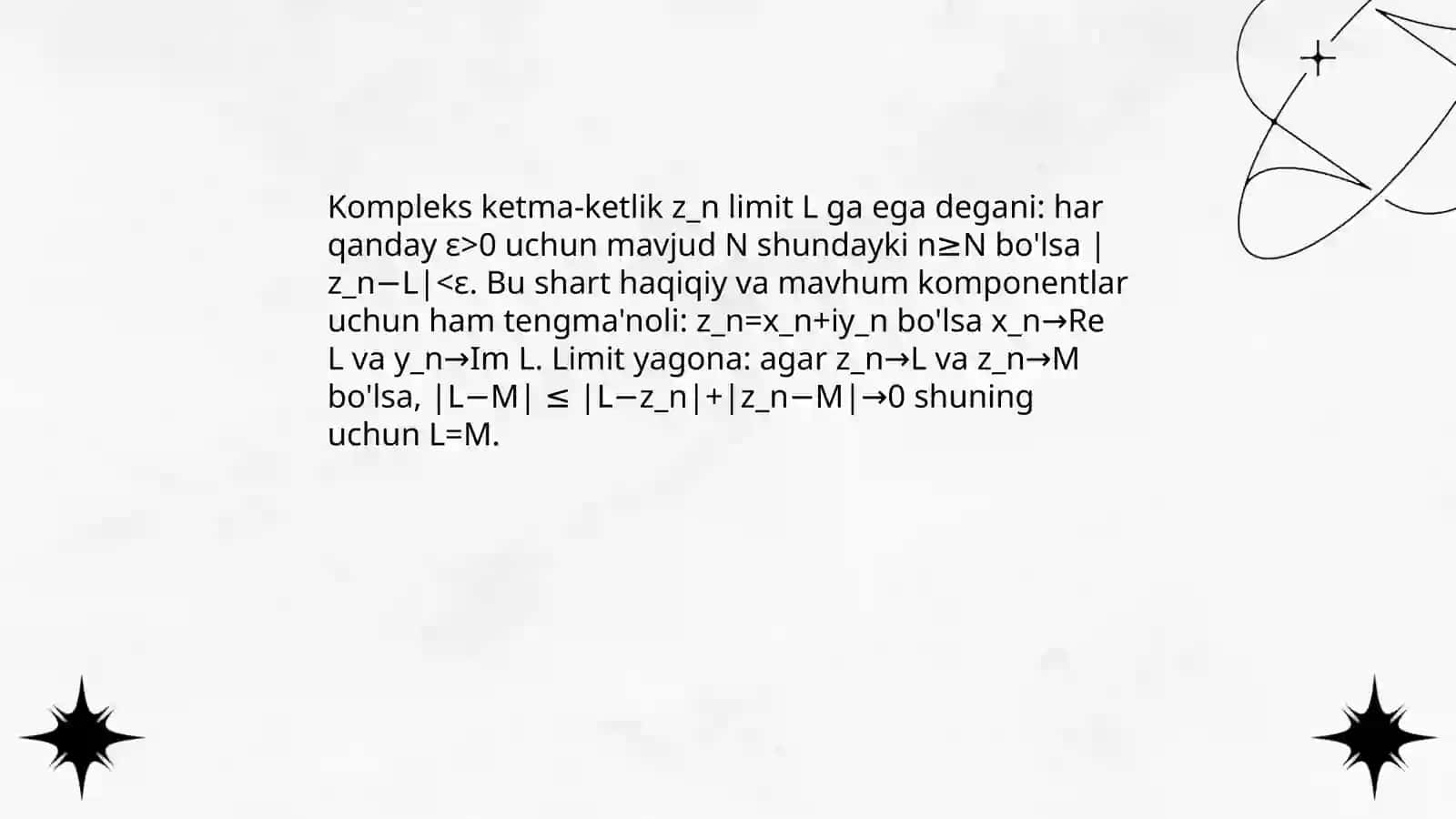 Kompleks sonlar ketma-ketligi 4