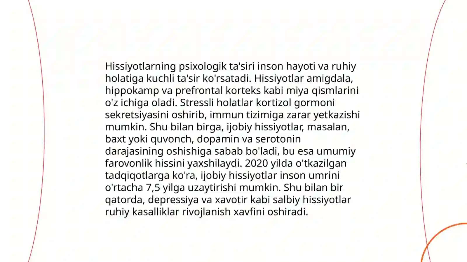 Emotsiya va hissiyot haqida tushuncha 4