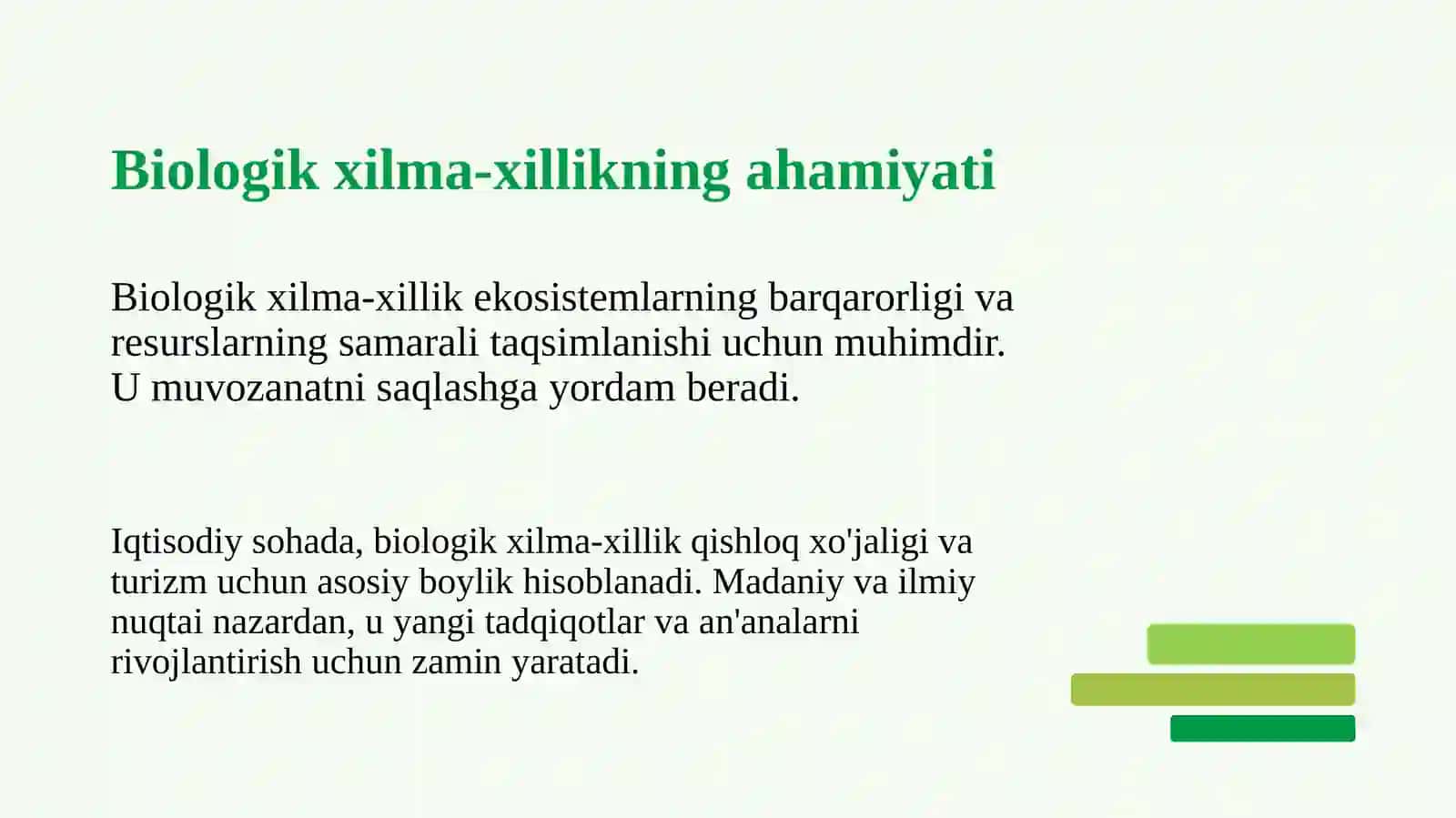 Biologik xilma-xillikni saqlashning dolzarb masalalari 4