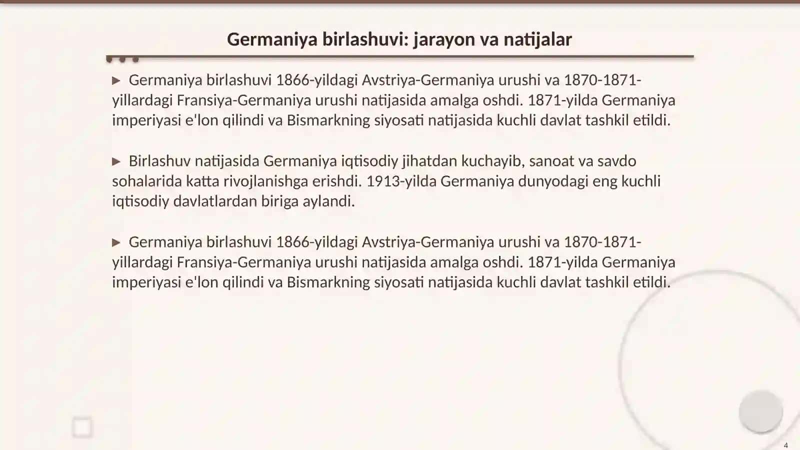 Mamlakatni birlashtirish uchun kurash 4