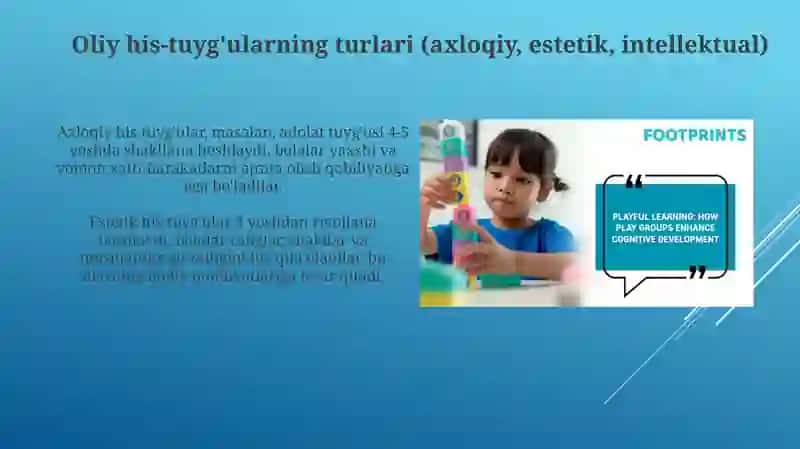 Oliy his-tuyg'ularning rivojlanishi 4