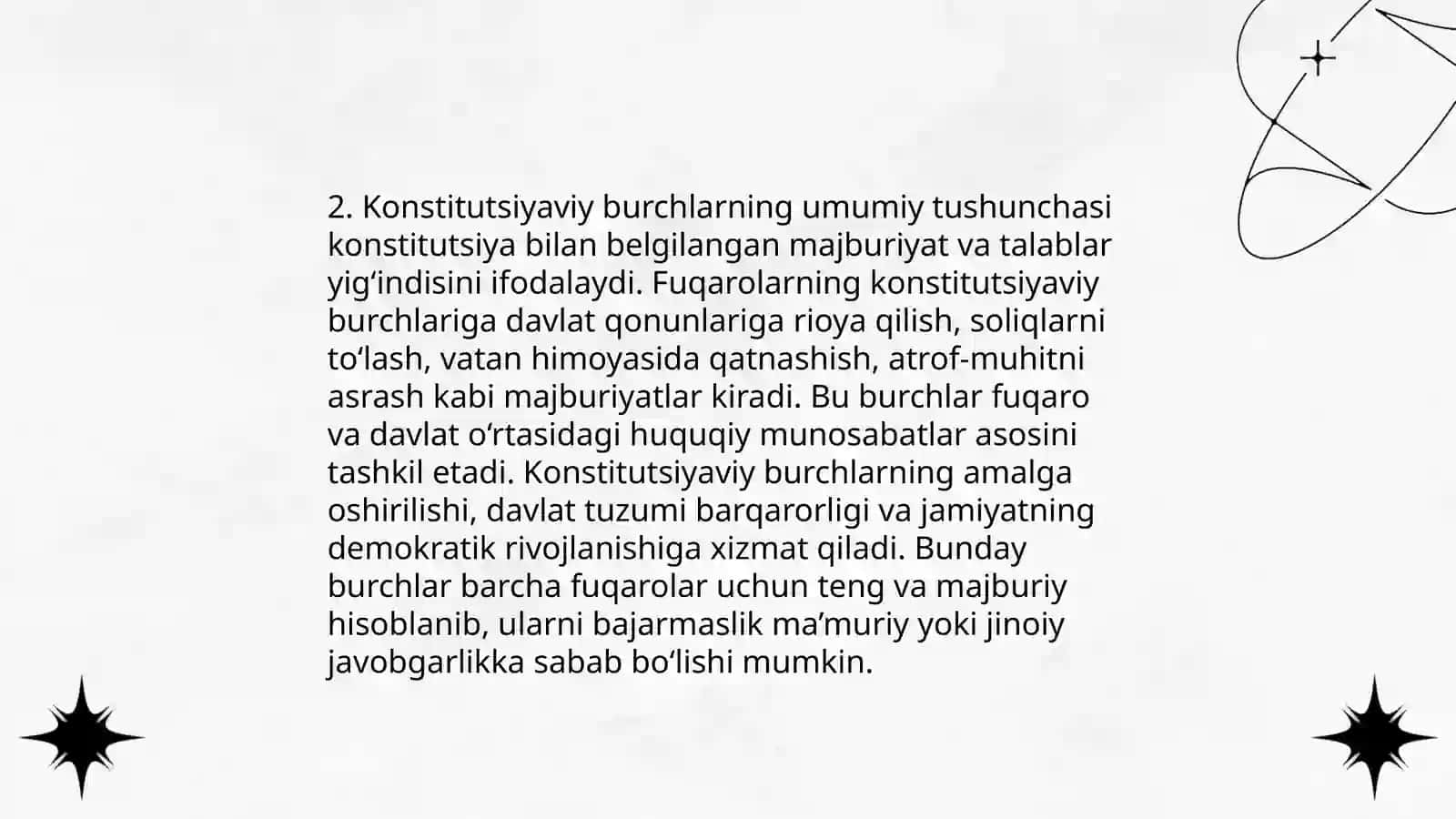 Fuqarolarning konstutsiyaviy burchlari 4
