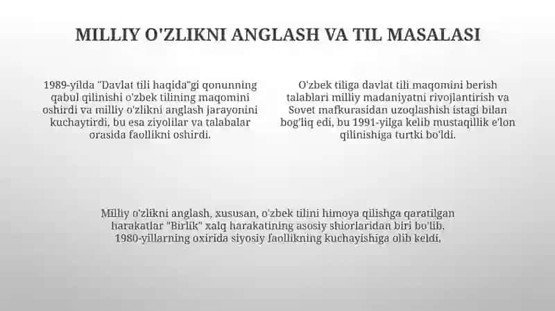 Mustaqillikka erishish yo'lidagi harakatlar 4