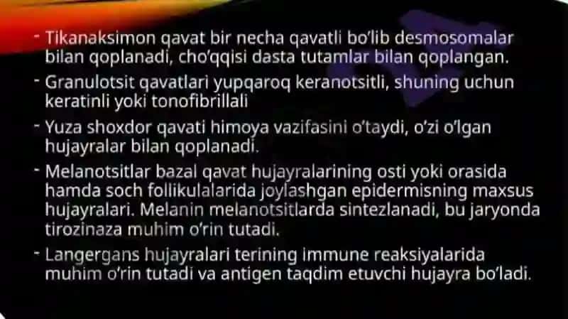 TERI REGENERATSIYASI VA TRANSPLANTATSIYASI.HAVO QON TOʻSIGʻINING TUZILISHI VAZIFALARI VA PATALOGIYASI.ATSINUSNING GISTOFIZIOLOGIYASI .OʻPKANING REGENERATSIYASI VA TRANSPLANTATSIYASI 4