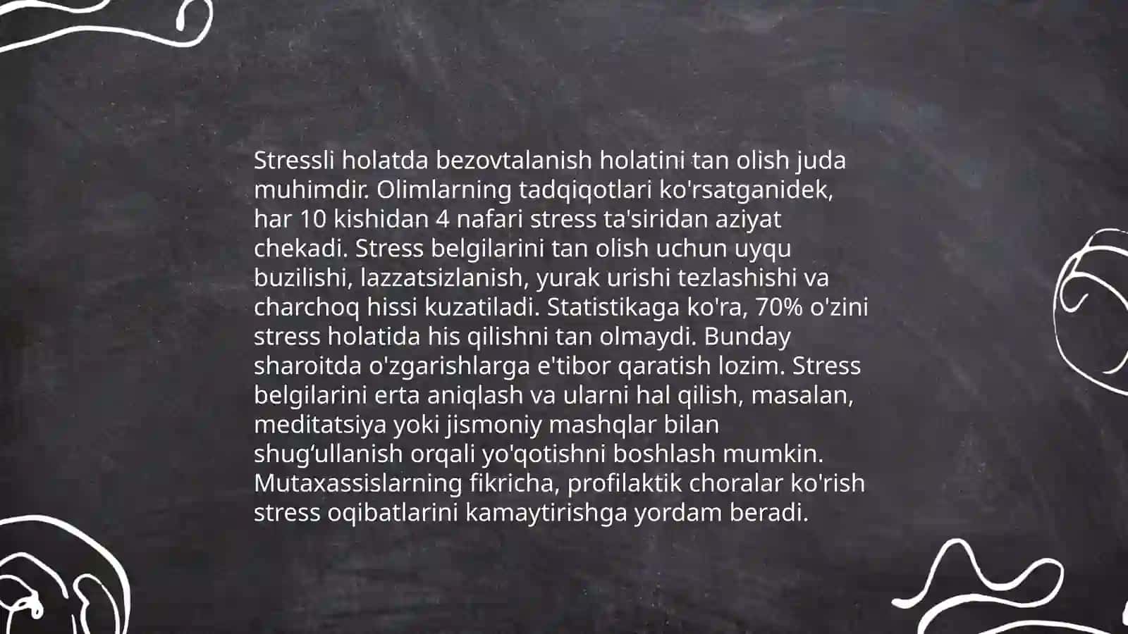 Bezovtalanish bilan bogliq kechinmalar 4