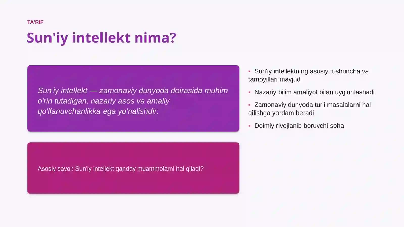 ZAMONAVIY DUNYODA 4