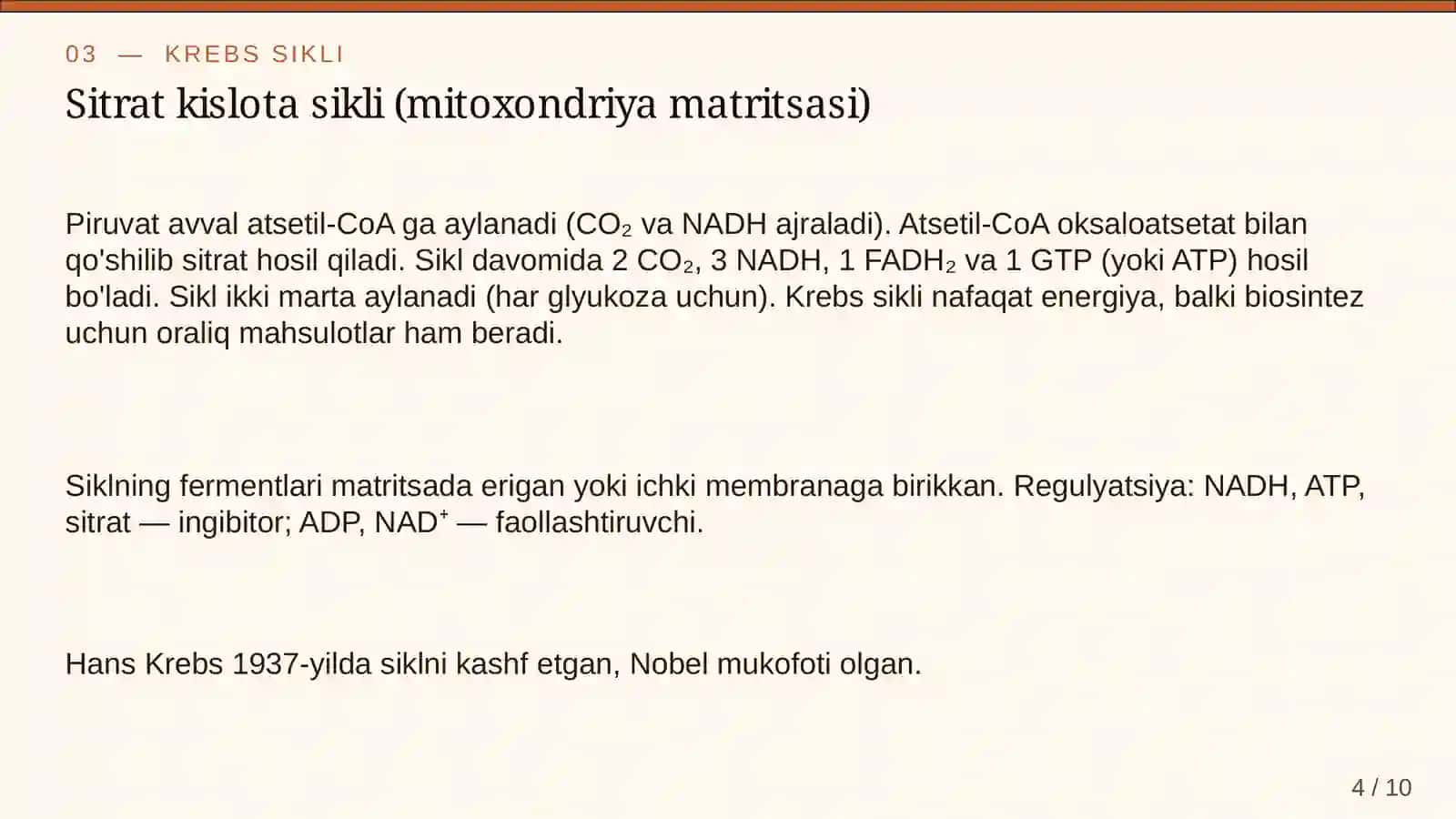 Hujayraning energiya almashinuvi 4