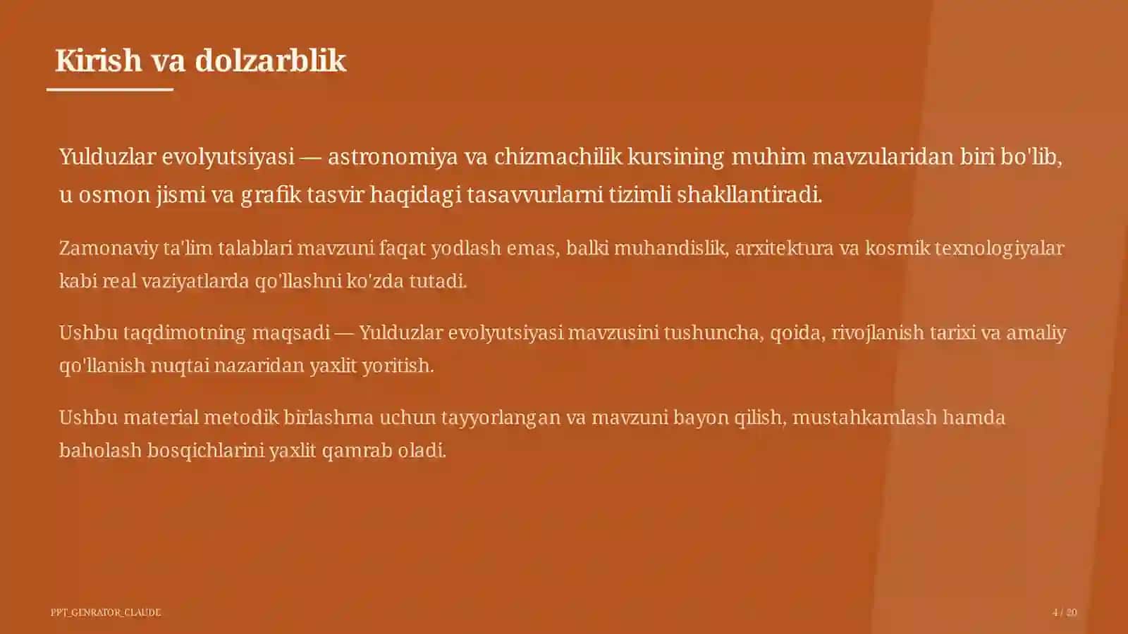 Yulduzlar evolyutsiyasi (11-sinf) 4