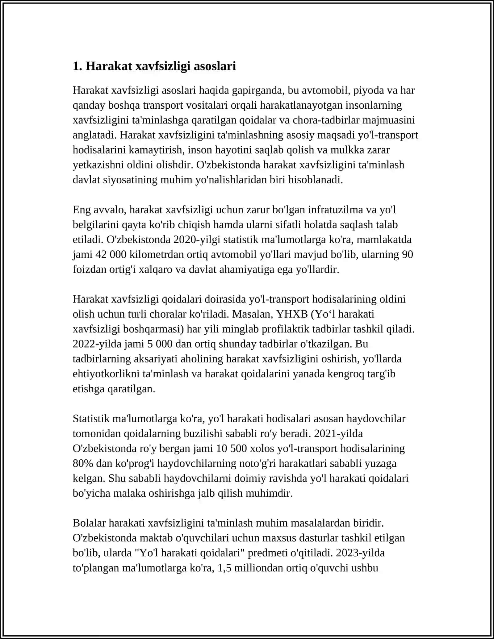 4R136"KO'TARMA Q - " QORASUV- XONOBOD" A/Y-TOPOLINO. Q K" A/YANING 10-12KM DA HARAKAT XAVFSIZLIGINI TA'MINLASHNI LOYIHALASH 4