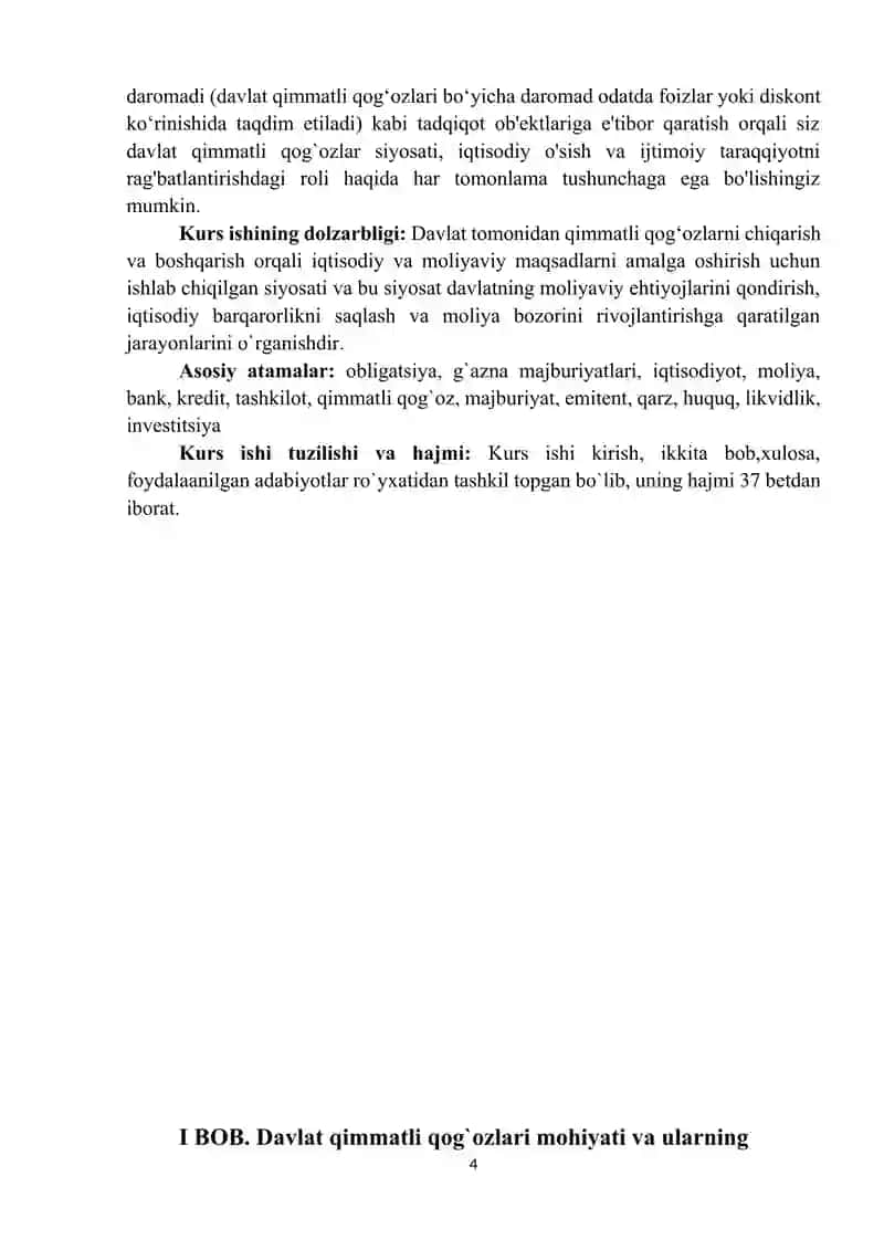 Davlat qimmatli qog'ozlar iqtisodiy mohiyati va qo'llanish xususiyatlari 4