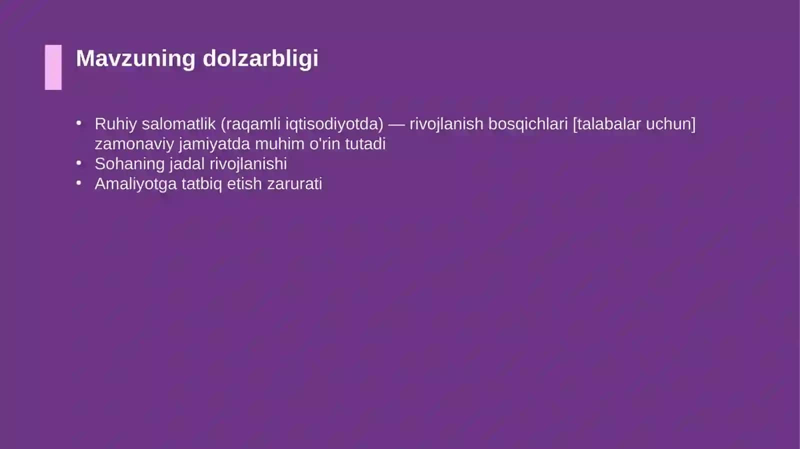 Ruhiy salomatlik (raqamli iqtisodiyotda) — rivojlanish bosqichlari [talabalar uchun] 4