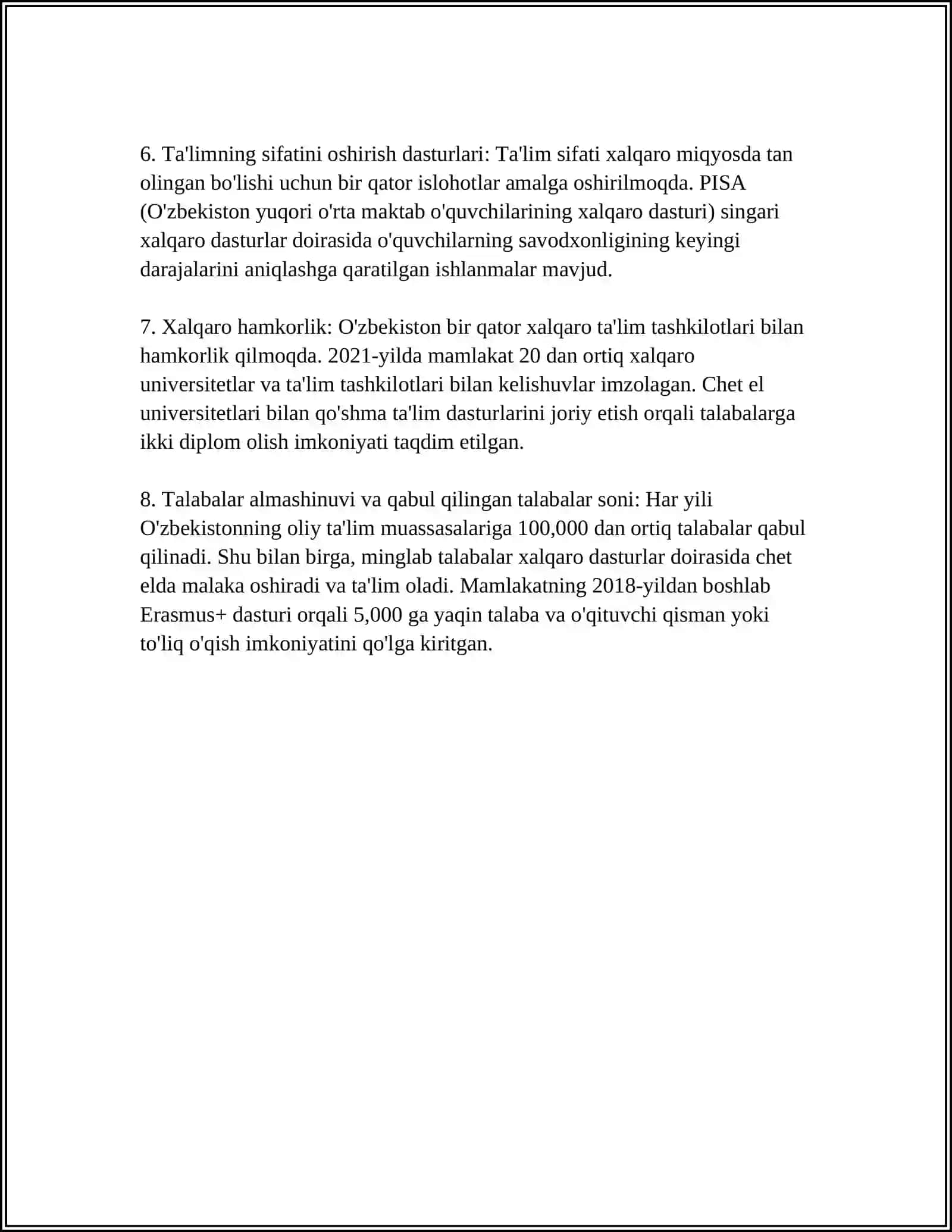 INSTITUTLAR RIVOJLANISHINING O' ZIGA XOS XUSUSIYATLARI 4